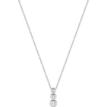 Collier or 375/1000 (9 Carats) & diamants synthétiques 0.19 carat Diamanti