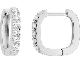 Boucles d'oreilles or 375/1000 (9 Carats) diamants synthétiques 0.36 carat Diamanti