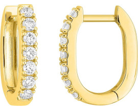 Boucles d'oreilles 375/1000 (9 Carats) diamants synthétiques 0.36 carat Diamanti