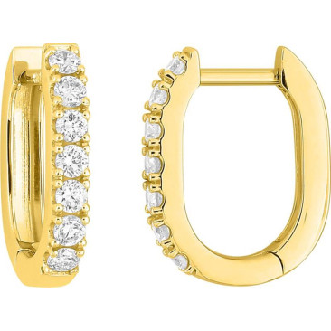 Boucles d'oreilles 375/1000 (9 Carats) diamants synthétiques 0.36 carat Diamanti