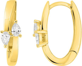 Boucles d'oreilles 375/1000 (9 Carats) diamants synthétiques 0.20 carat Diamanti