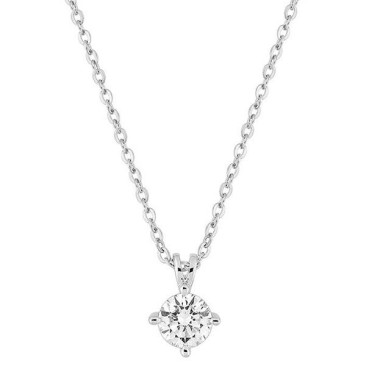 Collier or 375/1000 (9 Carats) & diamant synthétique 0.30 carat Diamanti