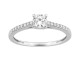 Bague solitaire or 375/1000 (9 Carats) diamants synthétiques 0.43 carat Diamanti
