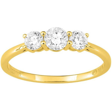 Bague or 750/1000 (18 Carats) diamants synthétiques 0.60 carat Diamanti
