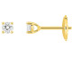 Boucles d'oreilles or 750/1000 (18 Carats) diamants synthétiques 0.20 carat Diamanti