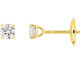 Boucles d'oreilles or 750/1000 (18 Carats) diamants synthétiques 0.40 carat Diamanti