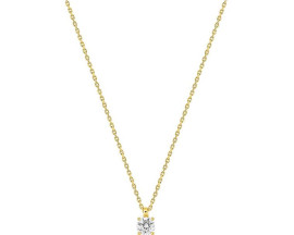 Collier or 750/1000 (18 Carats) diamant synthétique 0.30 carat Diamanti