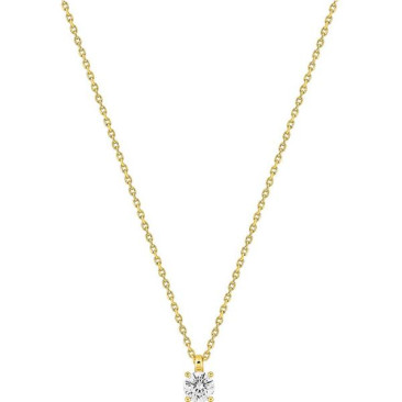 Collier or 750/1000 (18 Carats) diamant synthétique 0.30 carat Diamanti