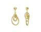Boucles d'oreilles Orus argent doré