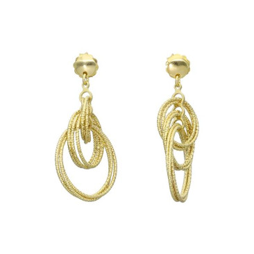 Boucles d'oreilles Orus argent doré