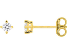 Boucles d’oreilles DIAMANTI en or 375 et diamants synthétiques 0,10 carat F-VS