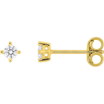 Boucles d’oreilles DIAMANTI en or 375 et diamants synthétiques 0,10 carat F-VS