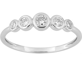 Bague DIAMANTI en or 375 (9 carats) et diamants synthétiques 0,29 carat F-VS