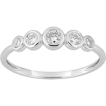 Bague DIAMANTI en or 375 (9 carats) et diamants synthétiques 0,29 carat F-VS