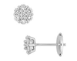 Boucles d’oreilles DIAMANTI en or 750 (18 carats) et diamants synthétiques 0,36 carat F-VS
