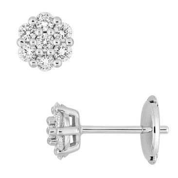 Boucles d’oreilles DIAMANTI en or 750 (18 carats) et diamants synthétiques 0,36 carat F-VS