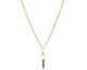 Collier Orus argent doré pendentif diamants noirs