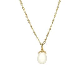 Collier Orus argent doré pendentif perle naturelle