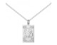 Collier homme en acier argenté avec pendentif astrologique Lion