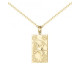 Collier homme Phébus en acier doré avec pendentif astrologique Sagittaire