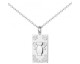Collier homme en acier argenté avec pendentif astrologique Verseau