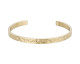 Bracelet jonc en acier doré à finition martelée