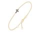 Bracelet Orus argent doré diamants noirs