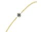 Bracelet Orus argent doré étoile diamants noirs