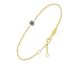 Bracelet Orus argent doré étoile diamants noirs