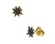 Boucles d'oreilles Orus argent doré étoile diamants noirs