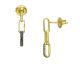 Boucles d'oreilles Orus argent doré diamants noirs