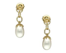 Boucles d'oreilles Orus argent doré perles