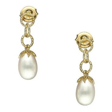 Boucles d'oreilles Orus argent doré perles
