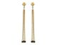 Boucles d'oreilles Orus argent doré spinelles noirs