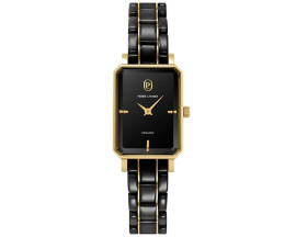 Montre Pierre Lannier doré céramique noire