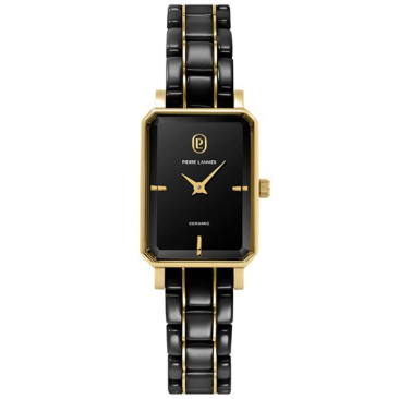 Montre Pierre Lannier doré céramique noire