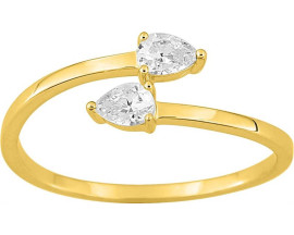 Bague Diamanti en or 375 et diamants synthétiques 0.38 carat