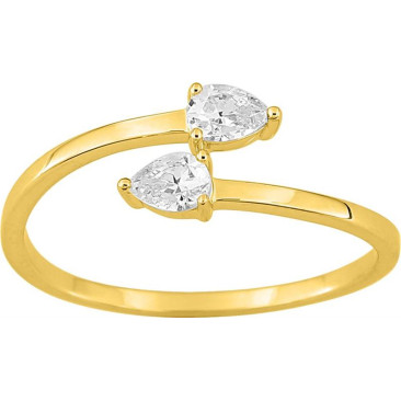 Bague Diamanti en or 375 et diamants synthétiques 0.38 carat