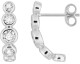 Boucles d’oreilles demi-créoles Diamanti en or blanc 375 et diamants synthétiques 0,57 carat