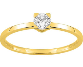 Bague solitaire or & diamant synthétique 0.20 carat Diamanti