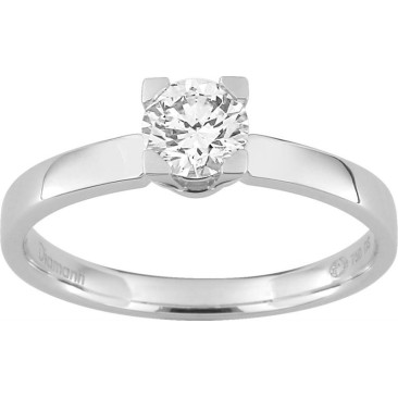 Bague solitaire or 750/1000 & diamant synthétique 0.50 carat Diamanti