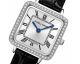 Montre femme Pierre Lannier – Cuir noir verni et strass