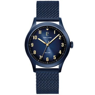 Montre Pierre Lannier AVIATEUR bleu milanais