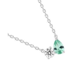 Collier femme argent oxydes vert Murat