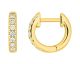 Boucles d’oreilles créoles en or jaune 750 diamants synthétiques – 0,20 carat Diamanti