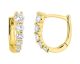 Boucles d’oreilles créoles en or jaune 750 diamants synthétiques – 0,57 carat Diamanti