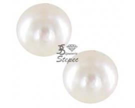 Boucles d'oreilles boutons perles Akoya or Stepec - BA60B-J