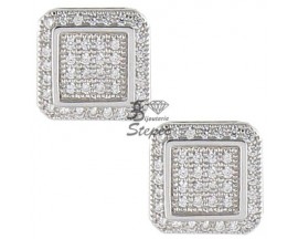 Boucles d'oreilles boutons argent Stepec - C882