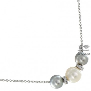 Collier or perles & diamant(s) Stepec - corPX-g
