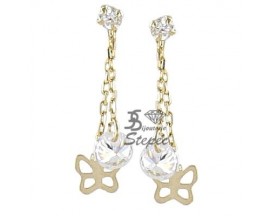 Boucles d'oreilles pendants or Stepec - N10643